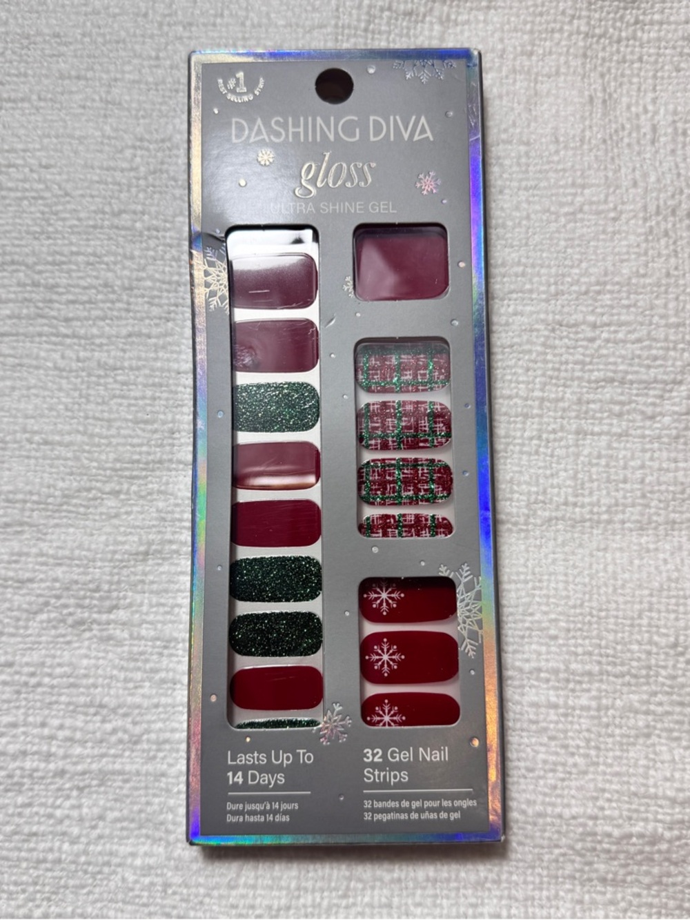 NEW Dashing Diva Gloss Ultra Shine Gel Nail Strips Dad Plaid